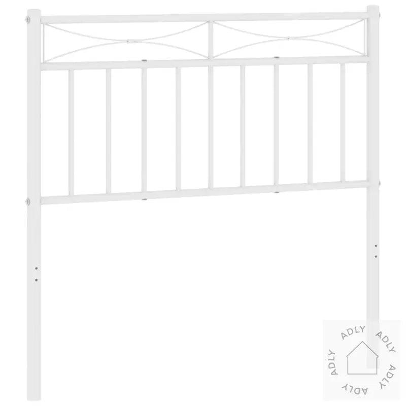 Sengegavl I Metall Hvit 90 Cm