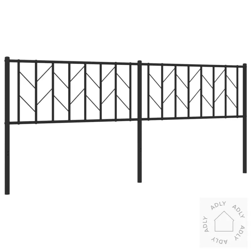 Sengegavl I Metall Svart 200 Cm