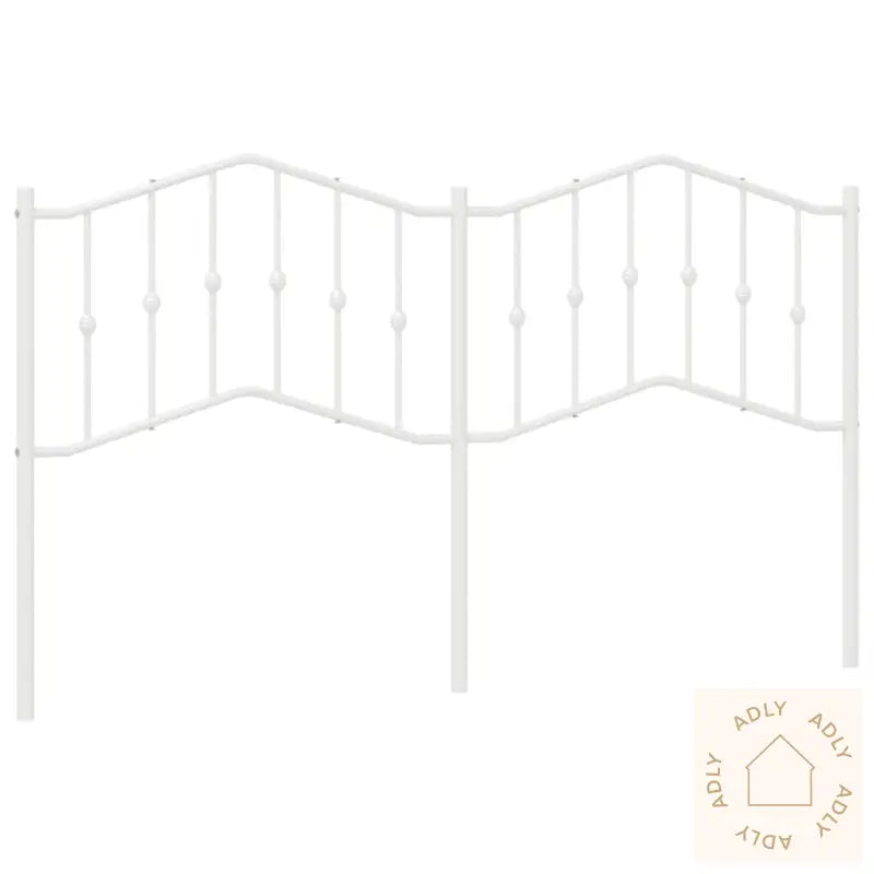 Sengegavl I Metall Hvit 160 Cm