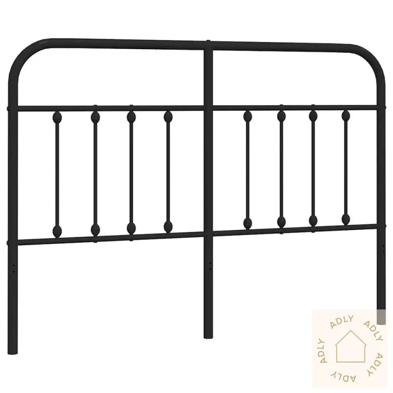 Sengegavl I Metall Svart 150 Cm