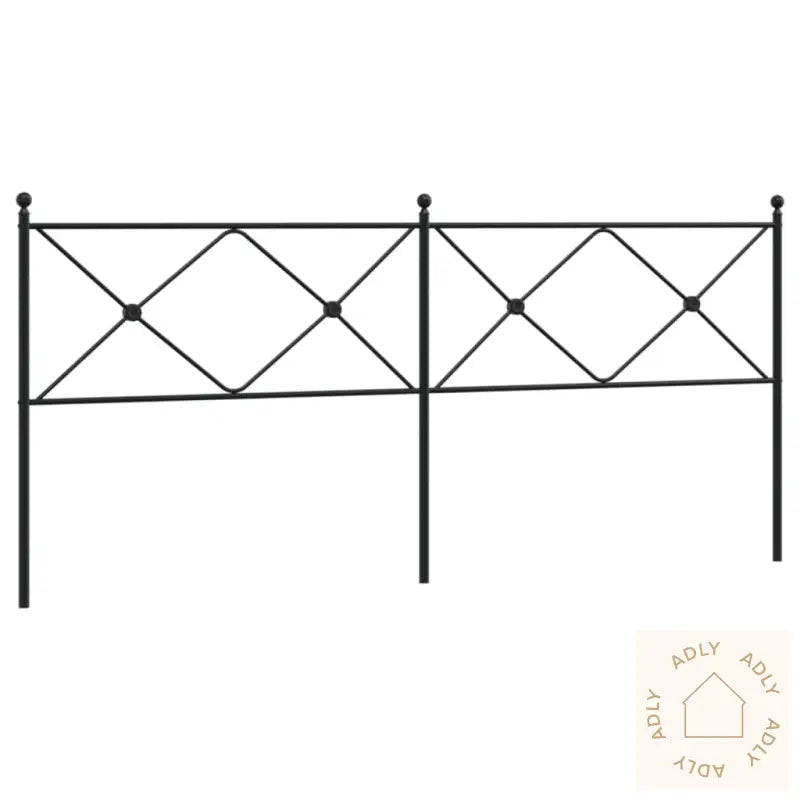 Sengegavl I Metall Svart 193 Cm