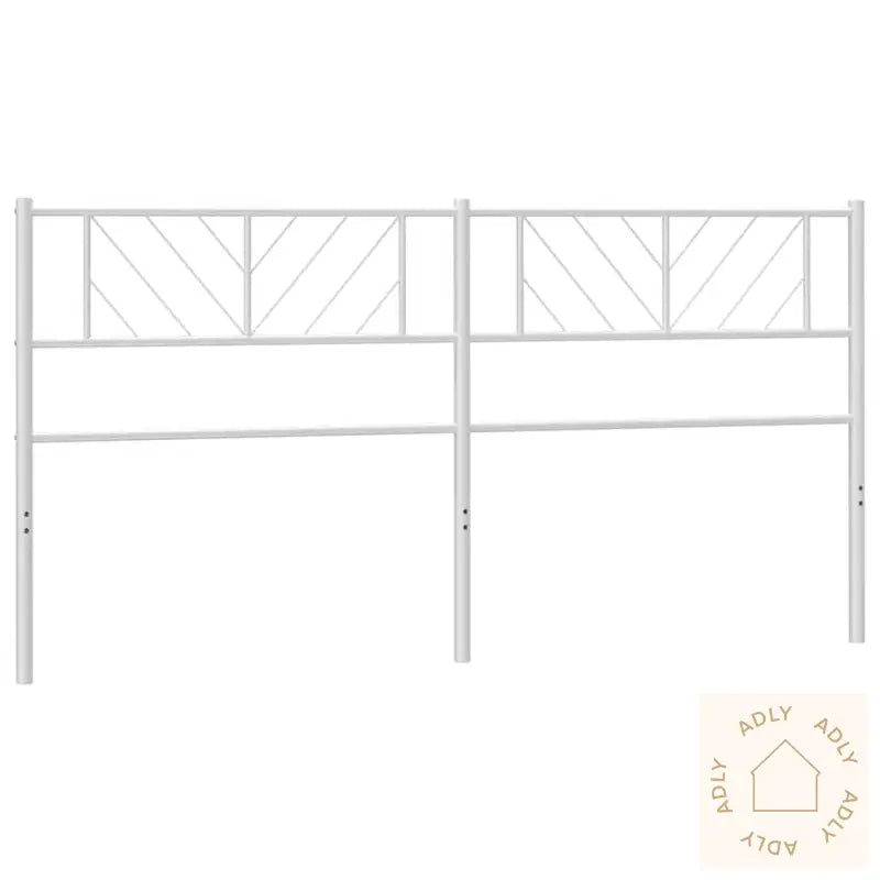 Sengegavl I Metall Hvit 193 Cm