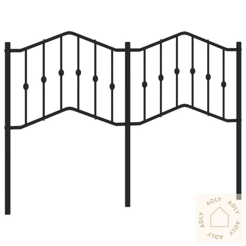 Sengegavl I Metall Svart 140 Cm