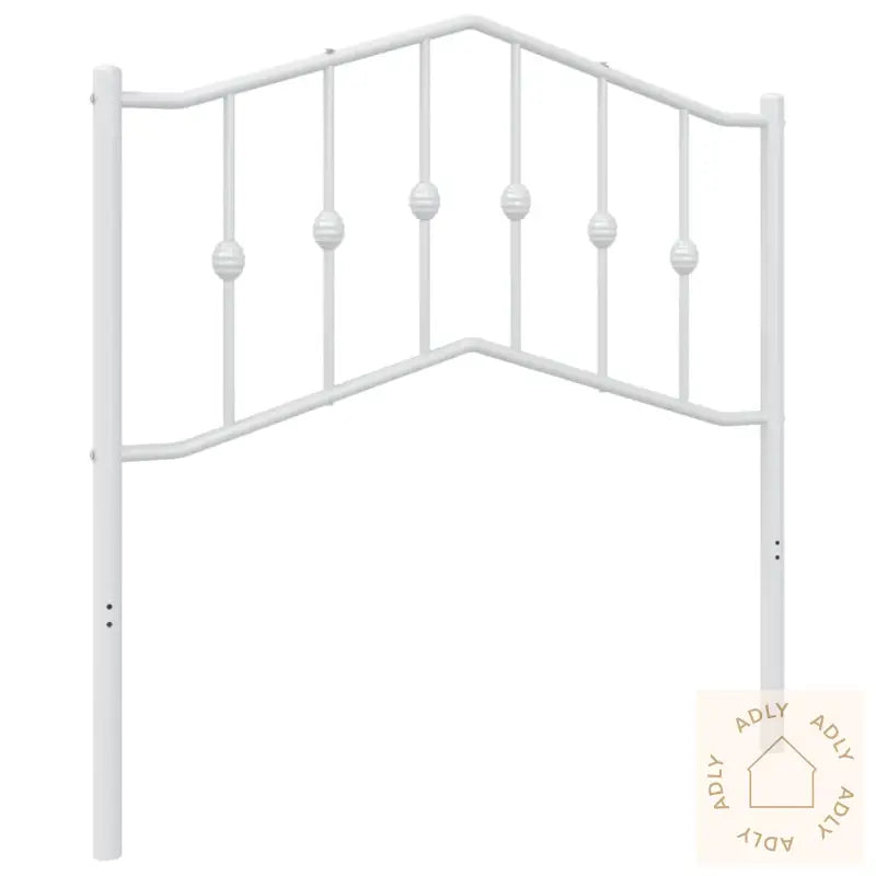 Sengegavl I Metall Hvit 90 Cm