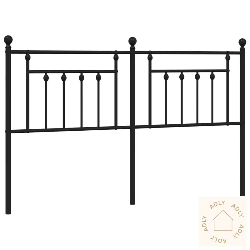 Sengegavl I Metall Svart 160 Cm