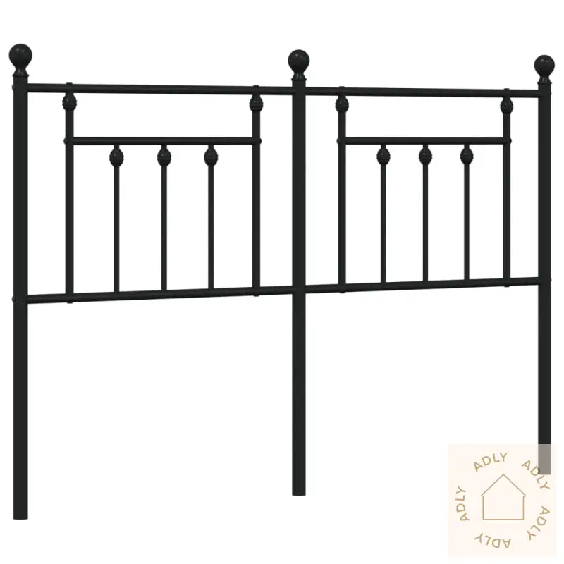 Sengegavl I Metall Svart 140 Cm