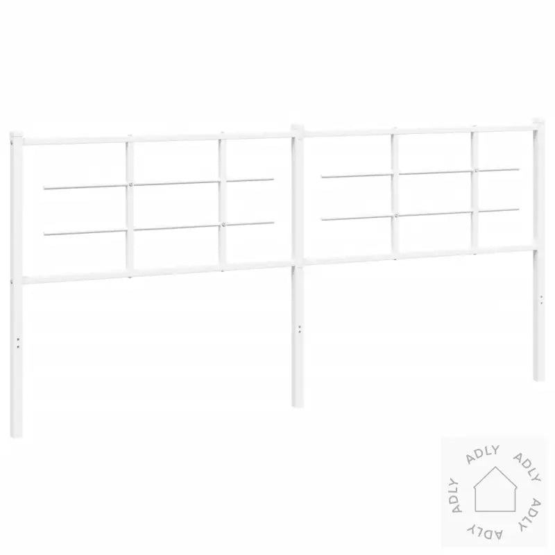 Sengegavl I Metall Hvit 193 Cm