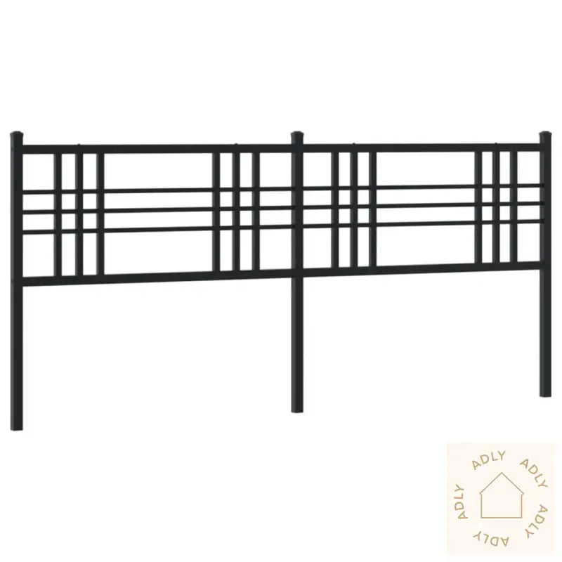 Sengegavl I Metall Svart 193 Cm