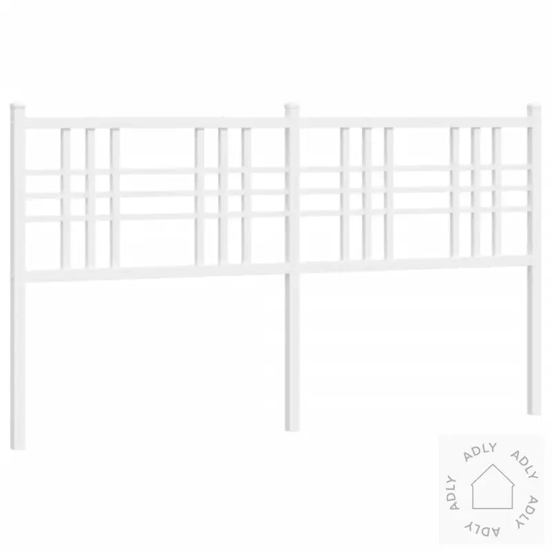 Sengegavl I Metall Hvit 150 Cm