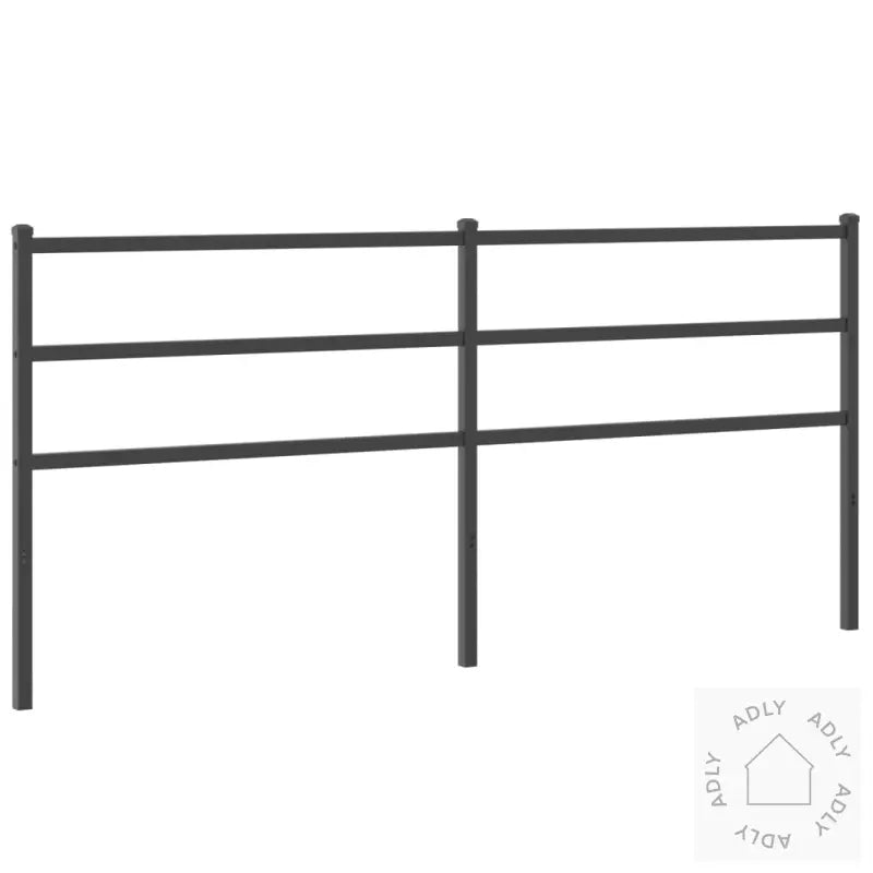 Sengegavl I Metall Svart 200 Cm