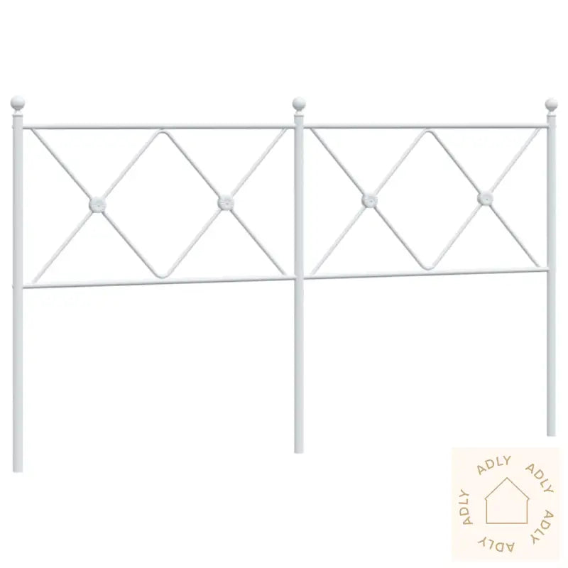 Sengegavl I Metall Hvit 160 Cm