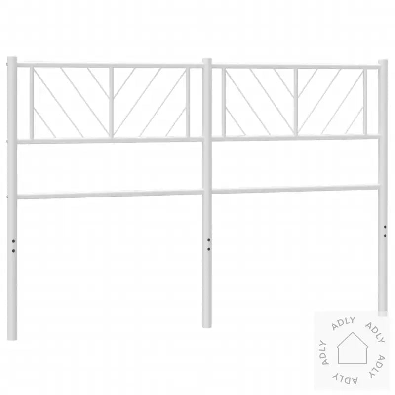 Sengegavl I Metall Hvit 140 Cm