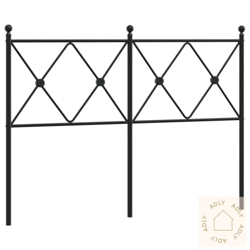 Sengegavl I Metall Svart 120 Cm