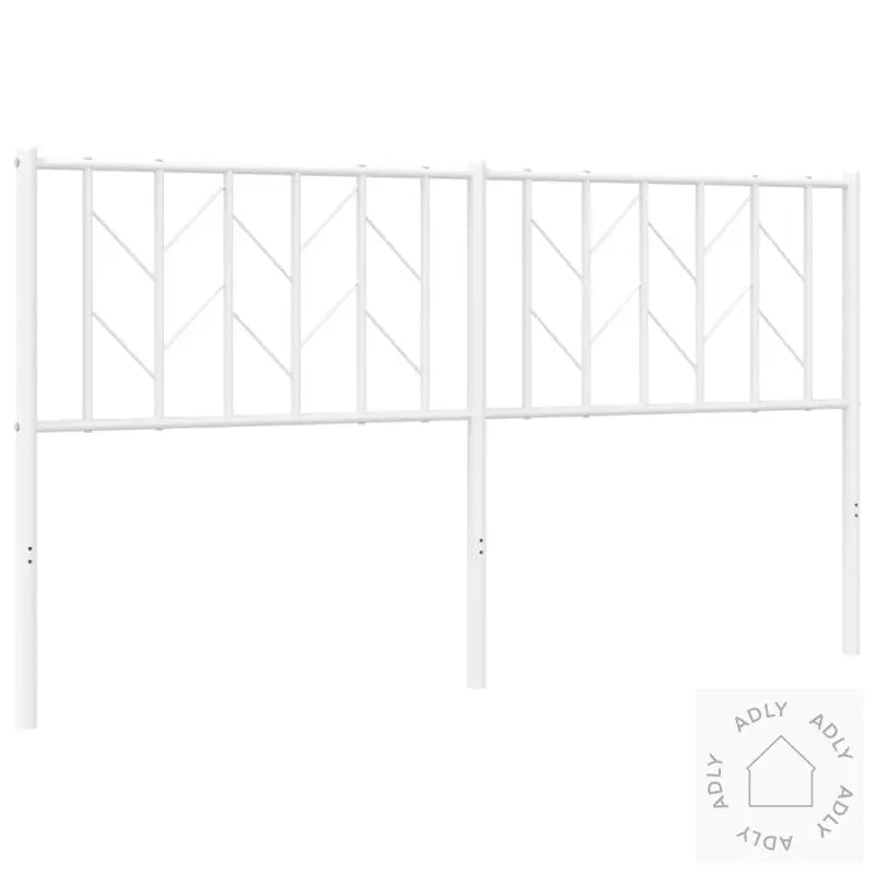 Sengegavl I Metall Hvit 160 Cm