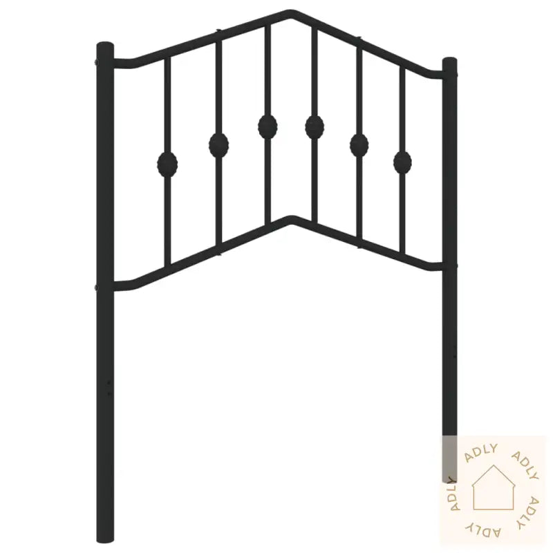 Sengegavl I Metall Svart 75 Cm