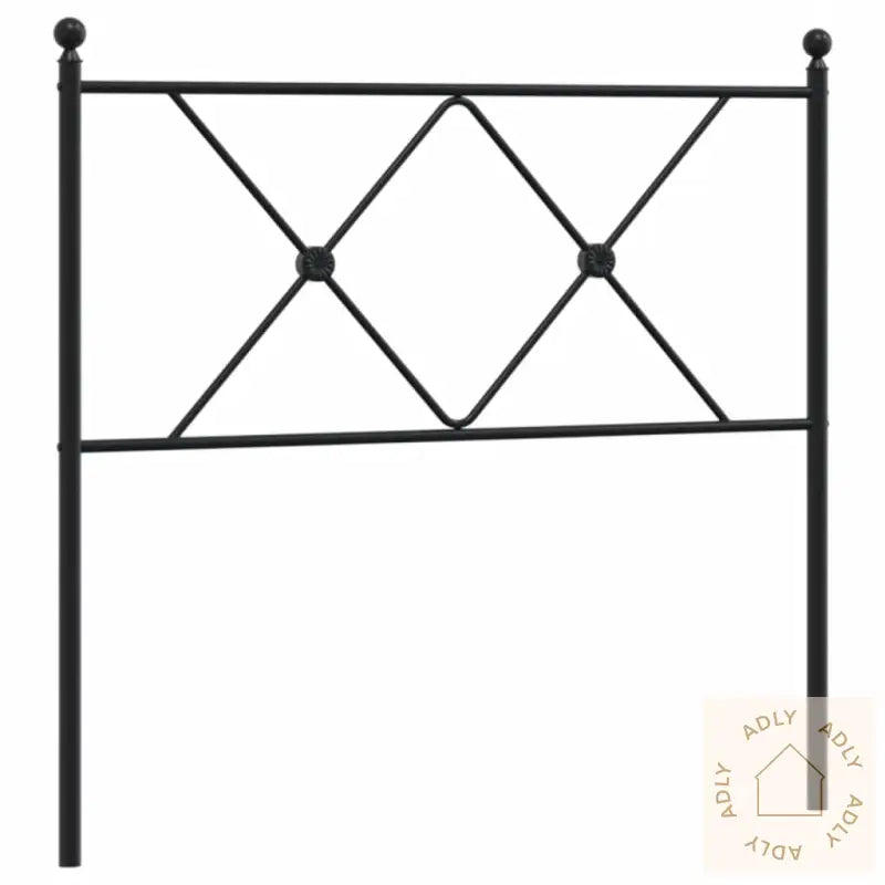 Sengegavl I Metall Svart 90 Cm