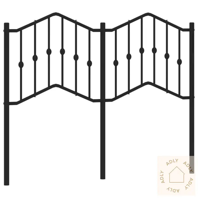 Sengegavl I Metall Svart 120 Cm