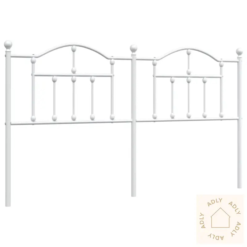 Sengegavl I Metall Hvit 160 Cm