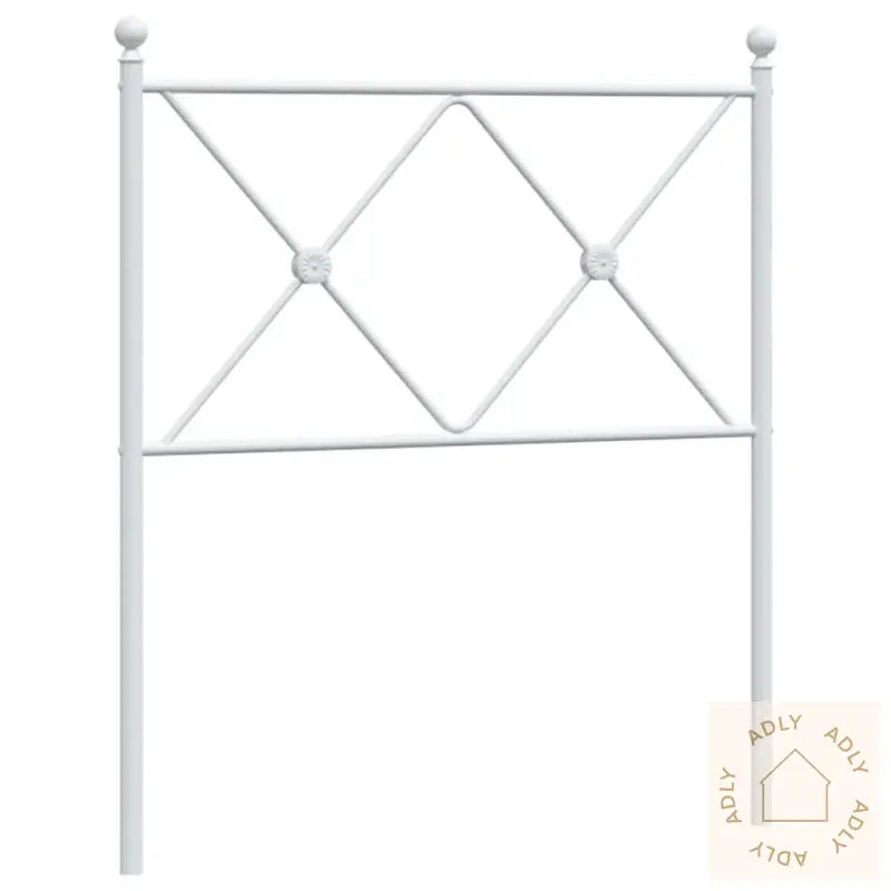 Sengegavl I Metall Hvit 80 Cm