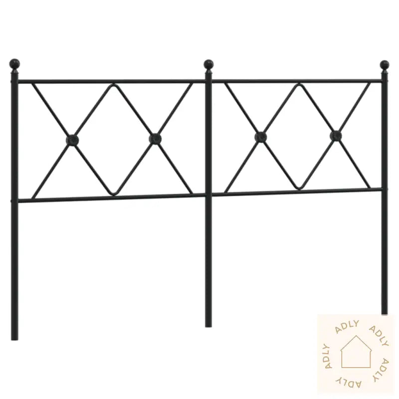 Sengegavl I Metall Svart 137 Cm
