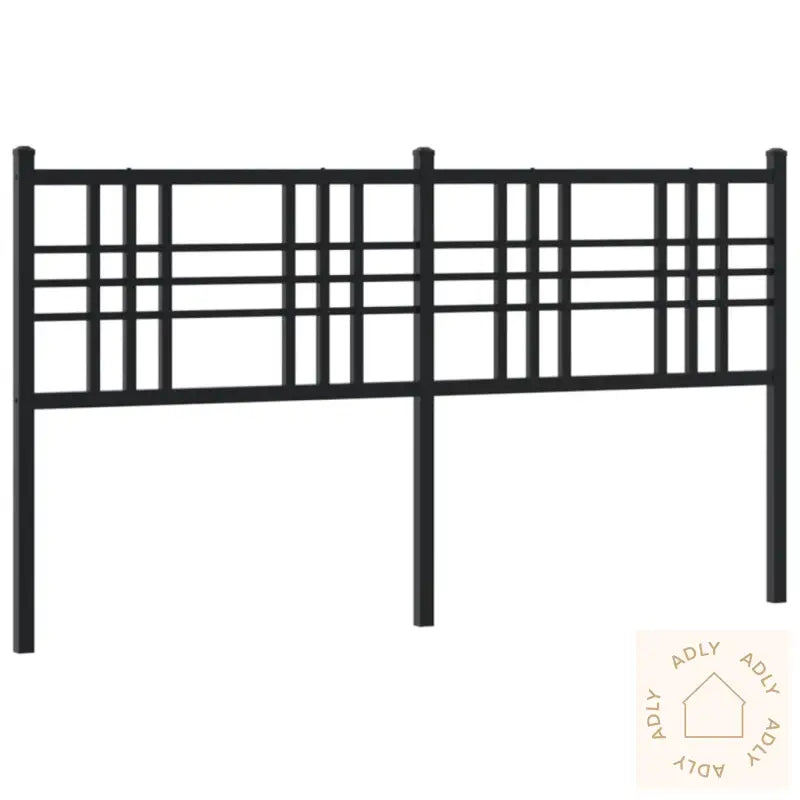 Sengegavl I Metall Svart 160 Cm