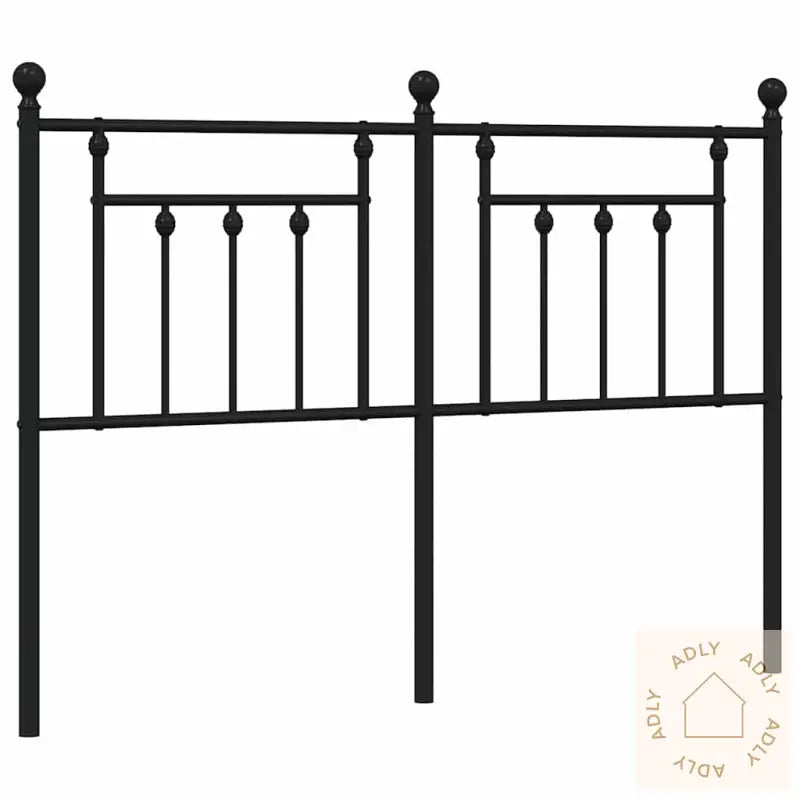 Sengegavl I Metall Svart 135 Cm