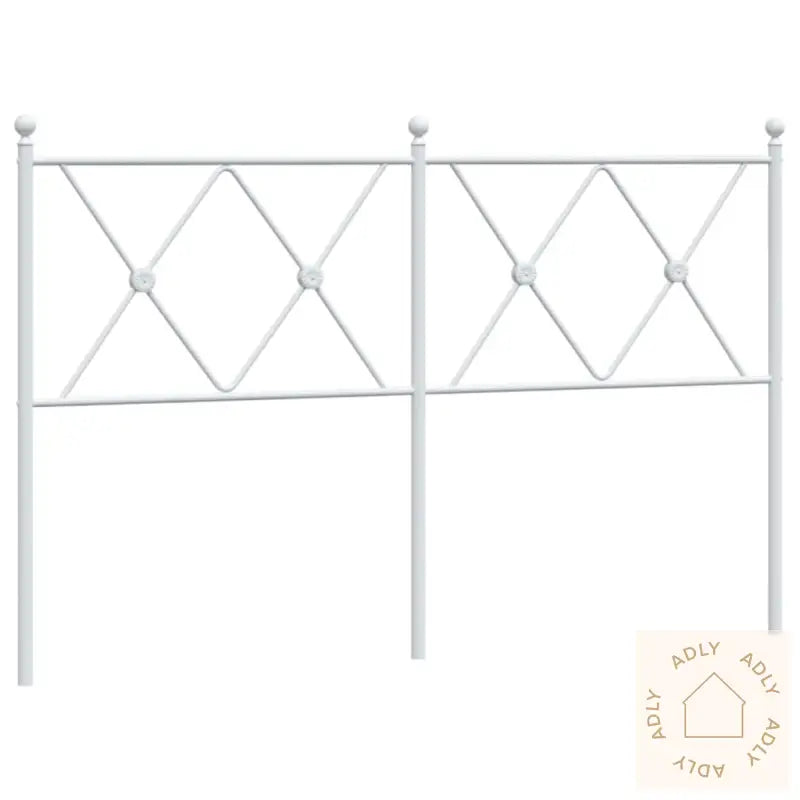 Sengegavl I Metall Hvit 137 Cm