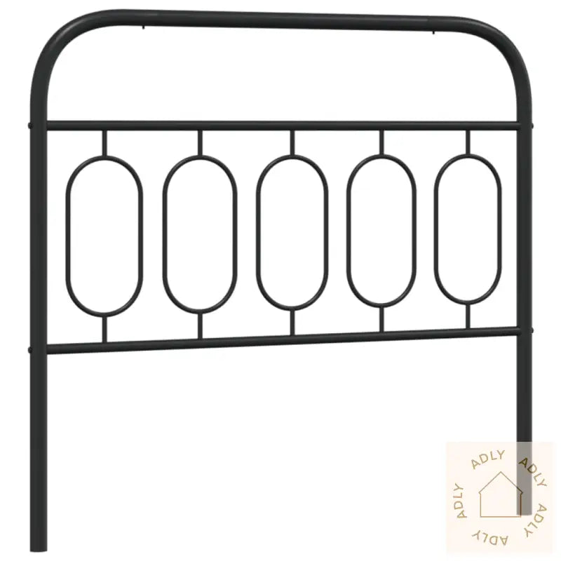 Sengegavl I Metall Svart 100 Cm
