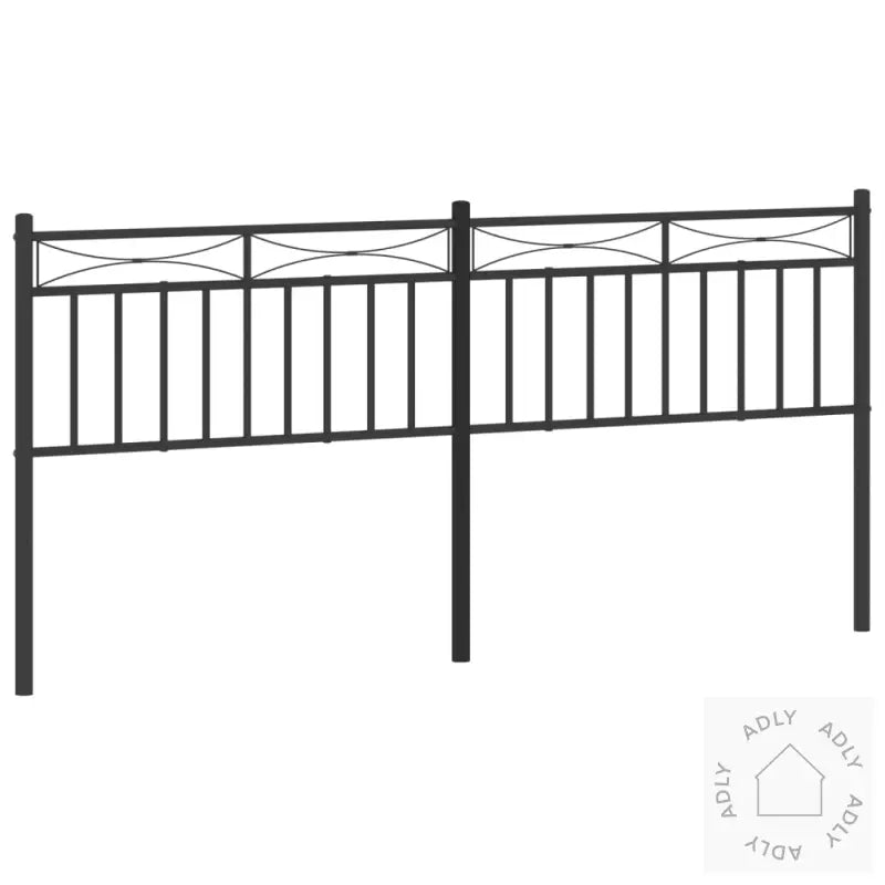 Sengegavl I Metall Svart 193 Cm