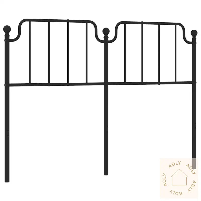 Sengegavl I Metall Svart 135 Cm