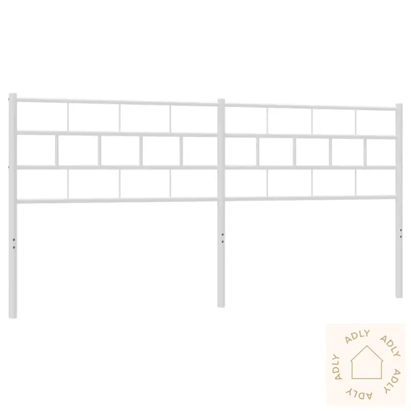 Sengegavl I Metall Hvit 193 Cm