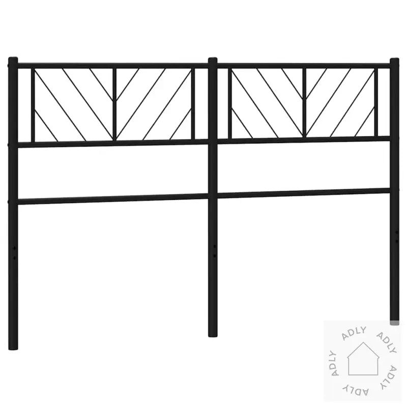 Sengegavl I Metall Svart 135 Cm
