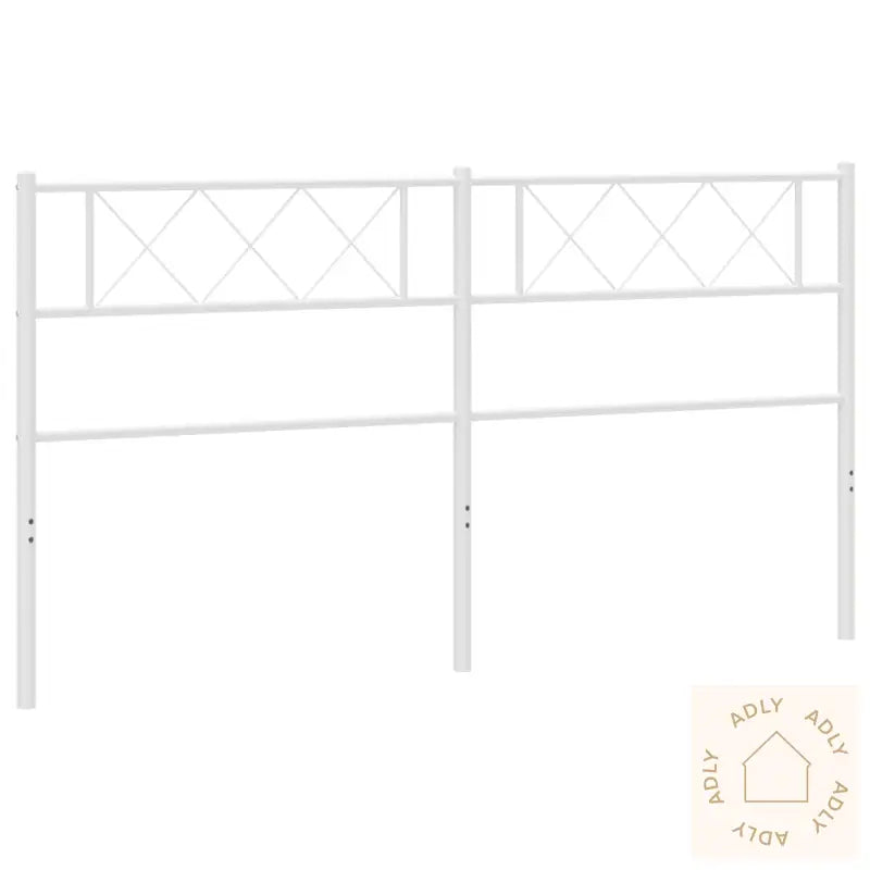 Sengegavl I Metall Hvit 200 Cm