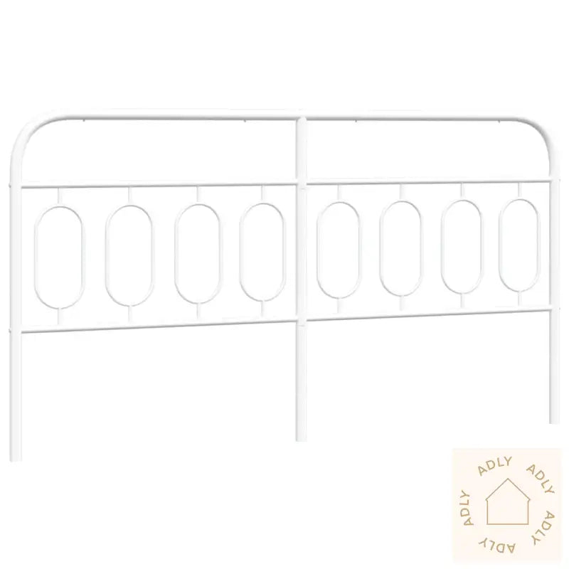 Sengegavl I Metall Hvit 193 Cm