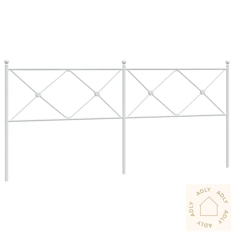 Sengegavl I Metall Hvit 193 Cm