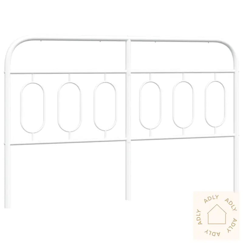 Sengegavl I Metall Hvit 150 Cm