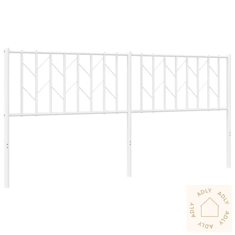 Sengegavl I Metall Hvit 180 Cm