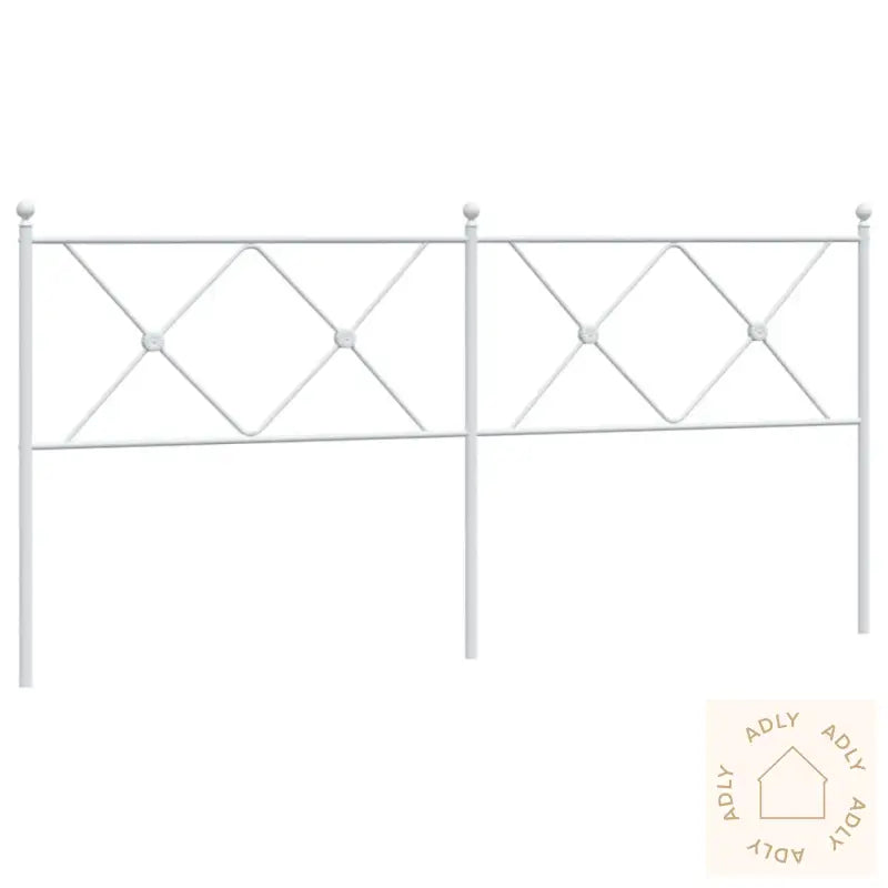 Sengegavl I Metall Hvit 180 Cm