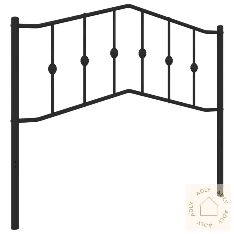 Sengegavl I Metall Svart 107 Cm