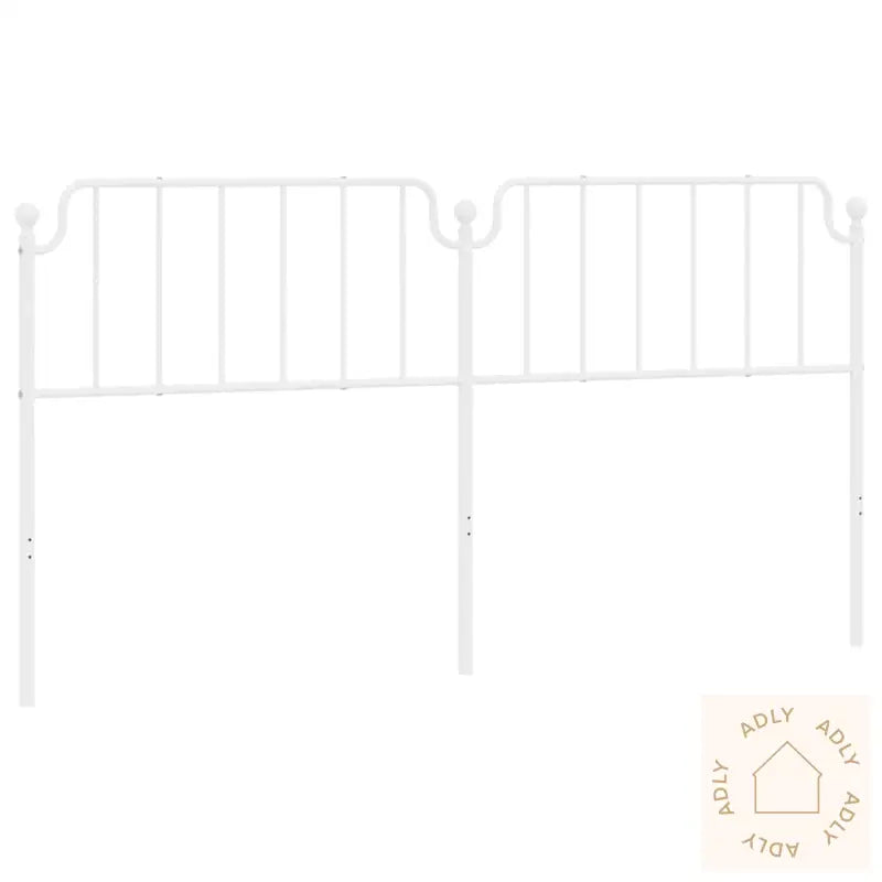 Sengegavl I Metall Hvit 193 Cm