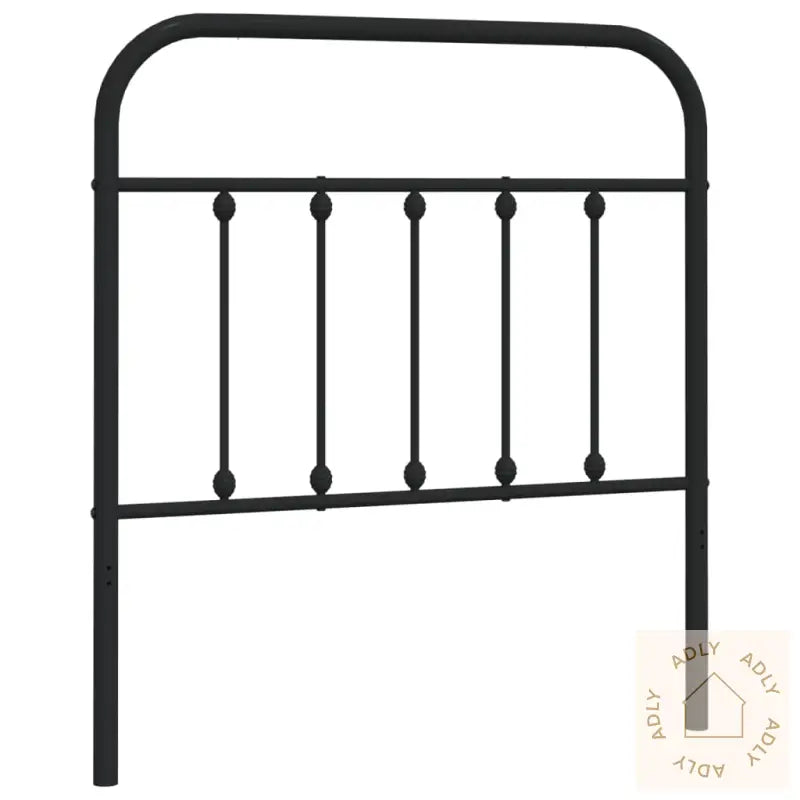 Sengegavl I Metall Svart 80 Cm