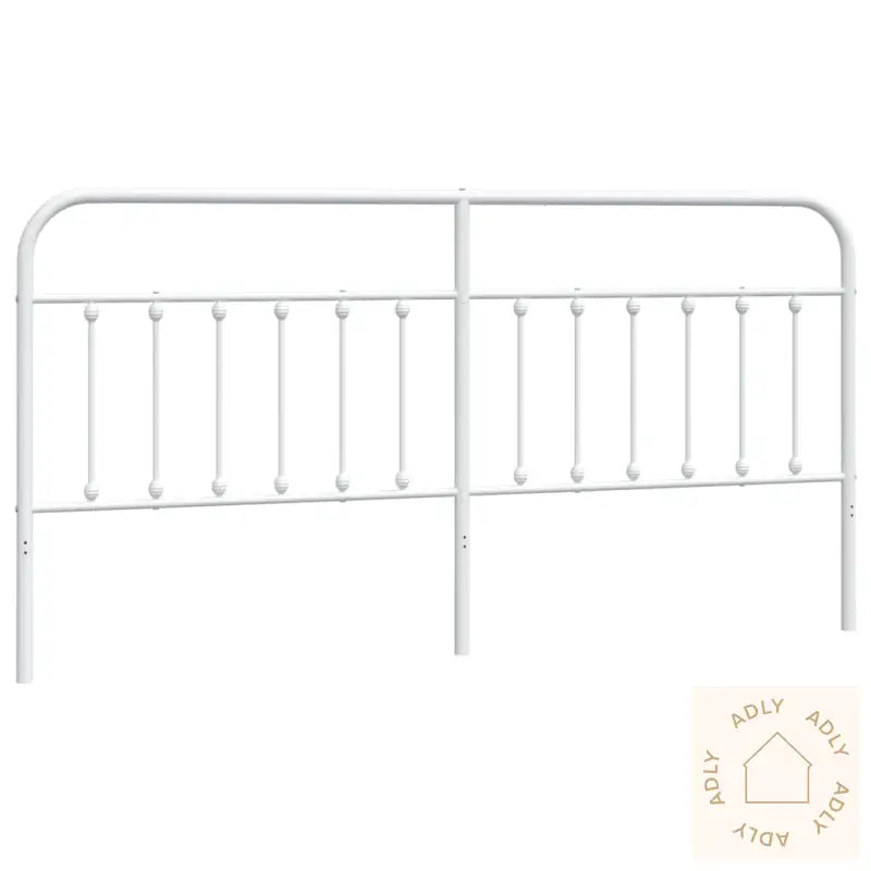 Sengegavl I Metall Hvit 200 Cm