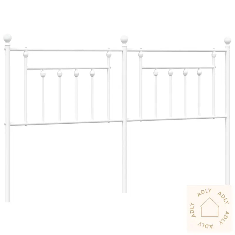 Sengegavl I Metall Hvit 160 Cm