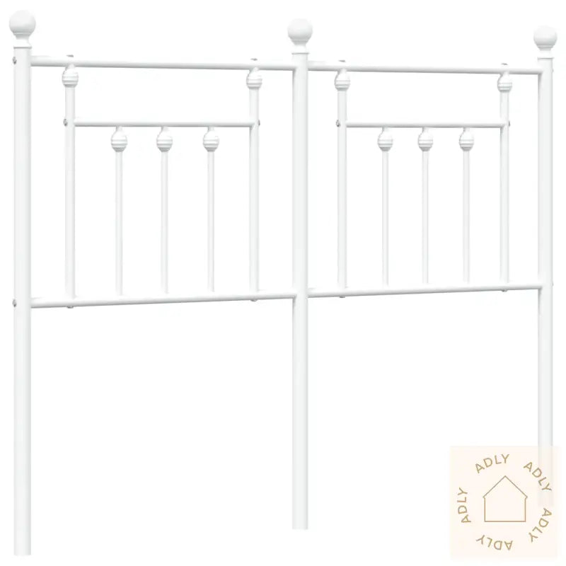 Sengegavl I Metall Hvit 120 Cm