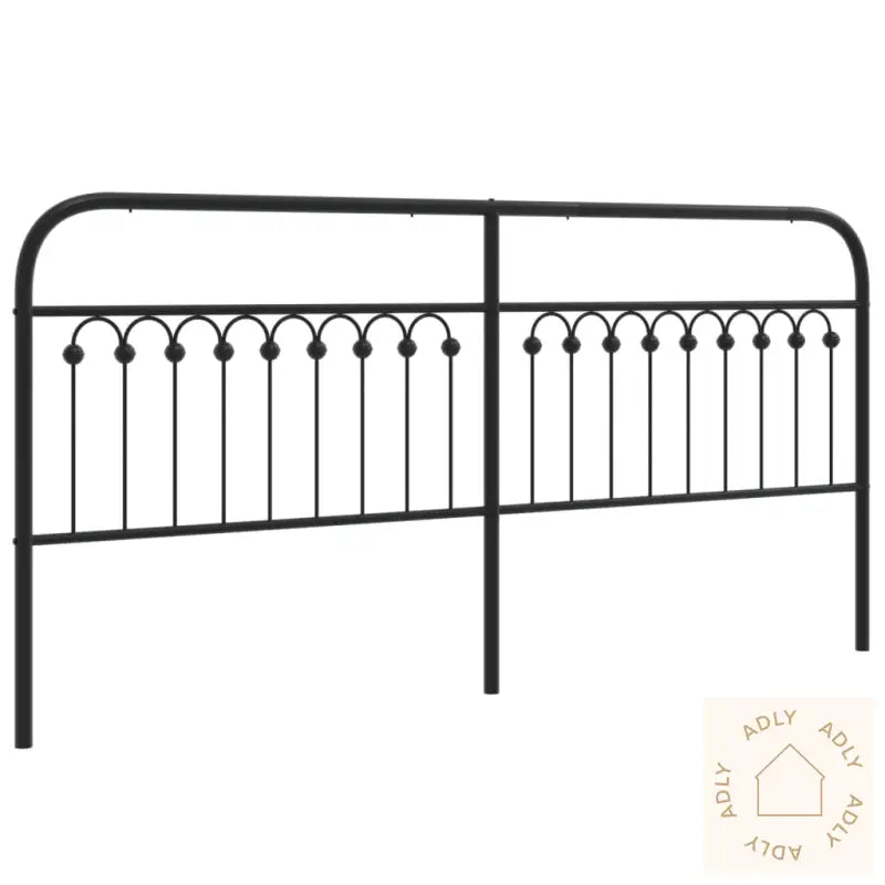 Sengegavl I Metall Svart 200 Cm