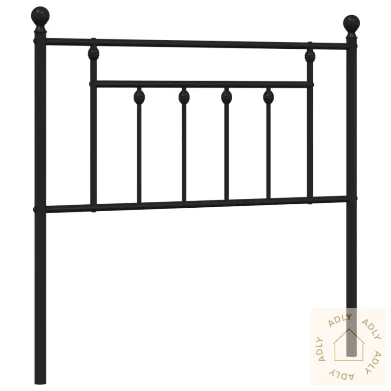Sengegavl I Metall Svart 90 Cm