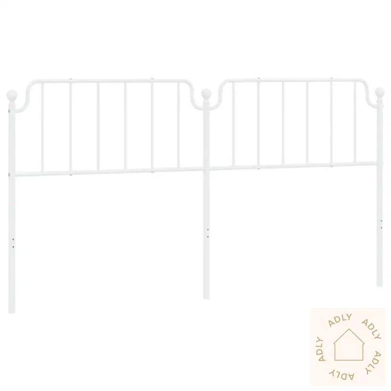 Sengegavl I Metall Hvit 200 Cm
