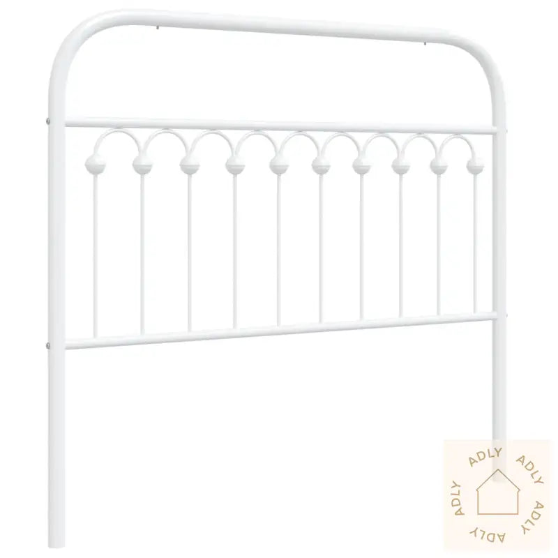 Sengegavl I Metall Hvit 107 Cm