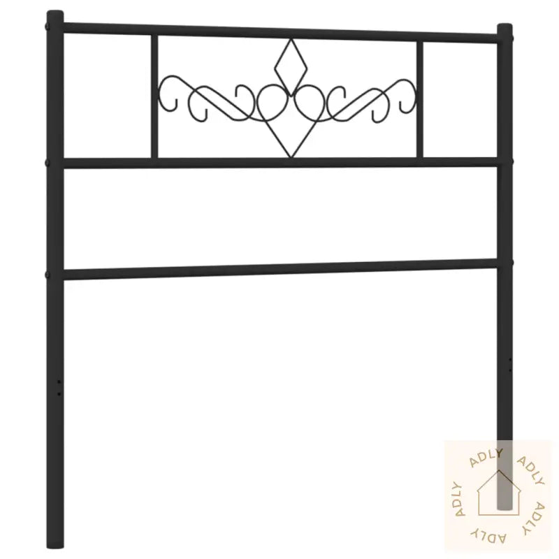 Sengegavl I Metall Svart 90 Cm