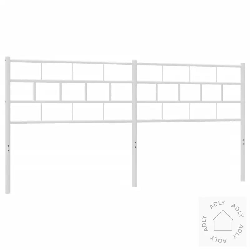 Sengegavl I Metall Hvit 200 Cm